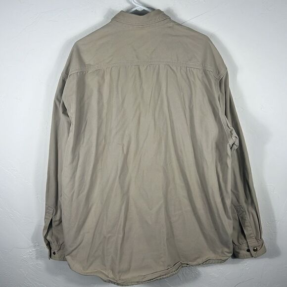 🔥🔥 Vintage CARHARTT Denim Blanket Lined Full Snap Jacket - Beige - XLT - EUC - Picture 8 of 15